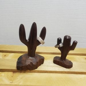 Vintage Hand Carved Ironwood Cactus
